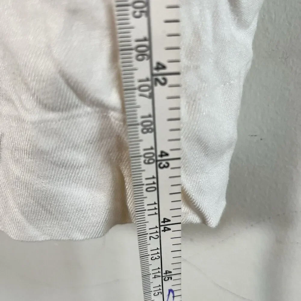 Anthropologie sleeveless square neck linen button wrap midi dress size XL - Picture 13 of 13